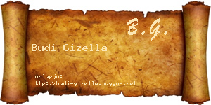 Budi Gizella névjegykártya