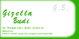 gizella budi business card